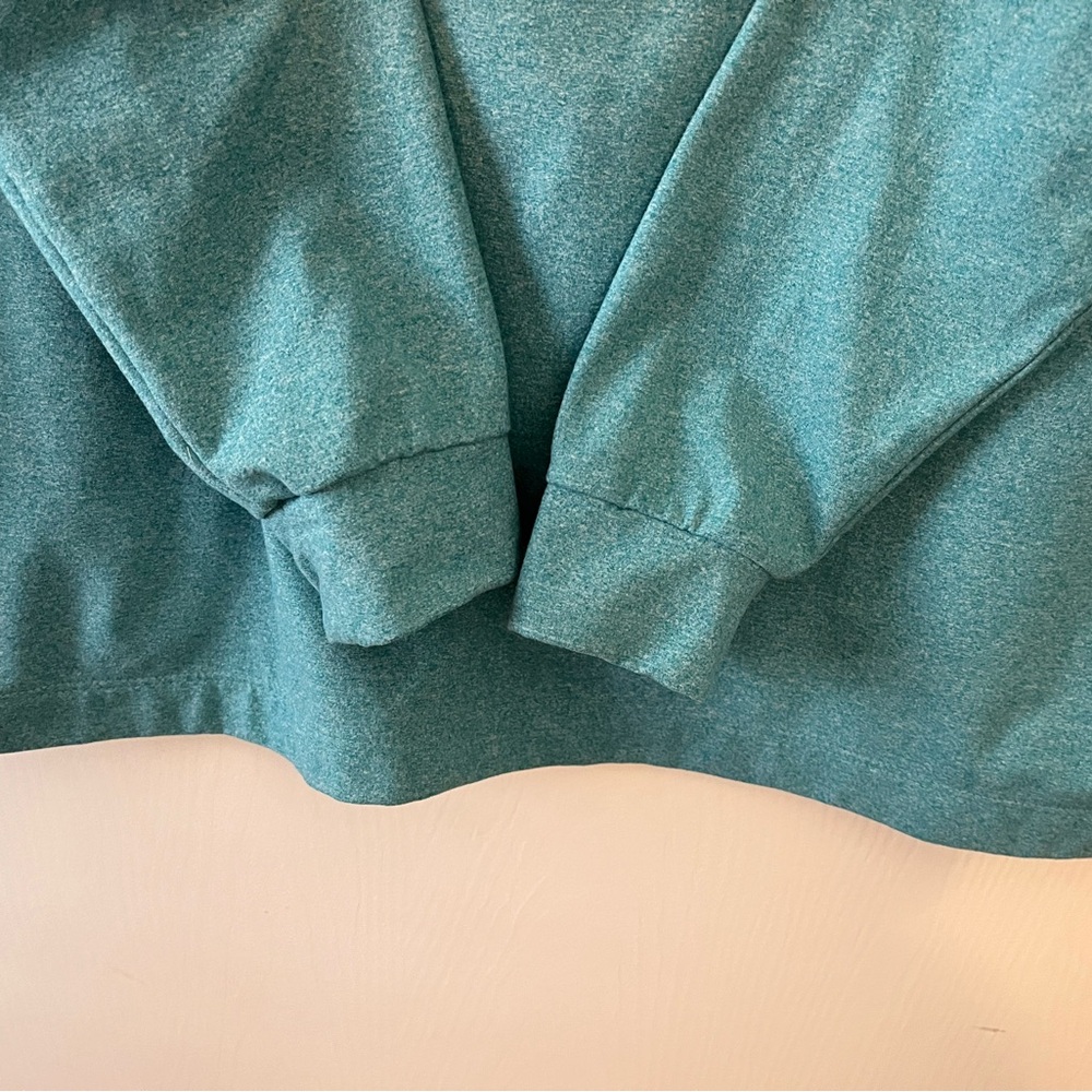 Bad Birdie Bell Air Golf Heather Turquoise Blue 1/4 Zip Pullover Mens Medium - Picture 7 of 9